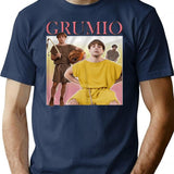 Grumio Plebs T-Shirt - Retro Graphic Tee for Men & Women - Navy