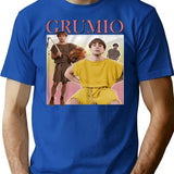Grumio Plebs T-Shirt - Retro Graphic Tee for Men & Women - Blue