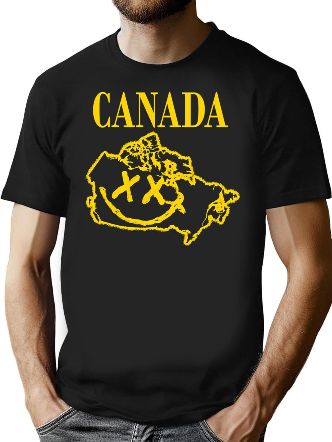 Grunge Canada Retro 90's Rock Maga T-Shirt - Black