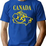 Grunge Canada Retro 90's Rock Maga T-Shirt - Blue