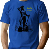 Guerrilla Gardener T-Shirt - Retro Graphic Tee for Men & Women - Blue