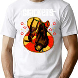 Guitar Monkey Man T-Shirt - Retro Graphic Tee for Men & Women - White