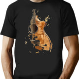 Guitar T-Shirt - Retro Graphic Tee for Men & Women - Black