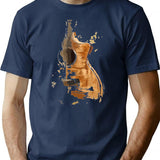 Guitar T-Shirt - Retro Graphic Tee for Men & Women - Navy