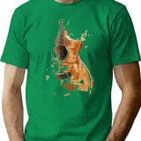 Guitar T-Shirt - Retro Graphic Tee for Men & Women - Green