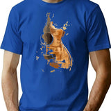 Guitar T-Shirt - Retro Graphic Tee for Men & Women - Blue