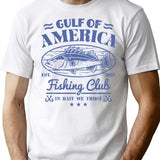 Gulf Of America Fishing Club T-Shirt - Retro Graphic Tee for Men & Women - White