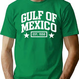 Gulf Of Mexico Est. 1550 T-Shirt - Retro Graphic Tee for Men & Women - Green