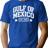 Gulf Of Mexico Est. 1550 T-Shirt - Retro Graphic Tee for Men & Women - Blue