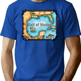 Gulf Of Mexico T-Shirt - Retro Graphic Tee for Men & Women - Blue