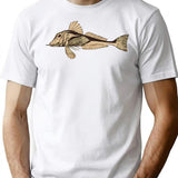 Gurnard Fish T-Shirt - Retro Graphic Tee for Men & Women - White