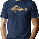 Gurnard Fish T-Shirt - Retro Graphic Tee for Men & Women - Navy