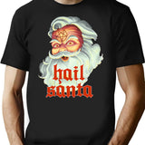 Hail Santa (1) T-Shirt - Retro Graphic Tee for Men & Women - Black