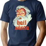 Hail Santa (1) T-Shirt - Retro Graphic Tee for Men & Women - Navy