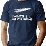 Halley's Comet Funny Geeks Graphic Sciences Ufo Astronomys Astrology Mens Womens Ladies T-Shirt - Navy