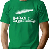 Halley's Comet Funny Geeks Graphic Sciences Ufo Astronomys Astrology Mens Womens Ladies T-Shirt - Green