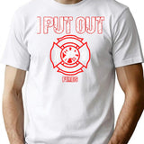 Halloween Costume Funny Firefighter I Put Out Fires Firemen Classic T-Shirt - White