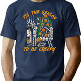 Halloween Creepy Season The Season To Be Creepy T-shirt - Navy