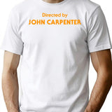 Halloween Directed By John Carpenter T-Shirt - Retro Graphic Tee for Men & Women - White