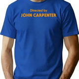 Halloween Directed By John Carpenter T-Shirt - Retro Graphic Tee for Men & Women - Blue