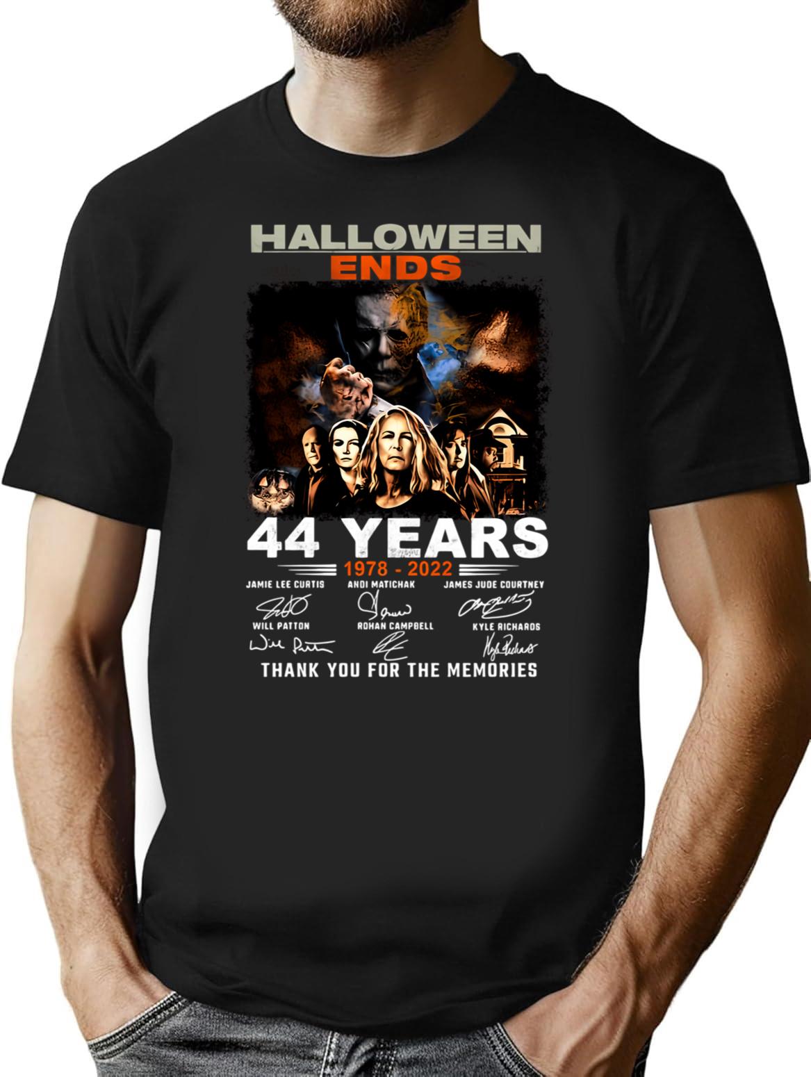 Halloween Ends 44 Years 1978 - 2022 T-Shirt - Black