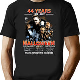 Halloween Ends 44 Years T-Shirt - Retro Graphic Tee for Men & Women - Black