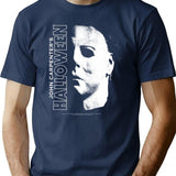 Halloween Library Classic . T-Shirt - Retro Graphic Tee for Men & Women - Navy