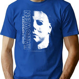 Halloween Library Classic . T-Shirt - Retro Graphic Tee for Men & Women - Blue