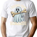 Halloween Shopping Humor T-Shirt - Retro Graphic Tee for Men & Women - White