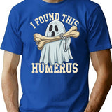Halloween Shopping Humor T-Shirt - Retro Graphic Tee for Men & Women - Blue