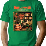 Halloween Video Rental T-Shirt - Retro Graphic Tee for Men & Women - Green