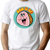 Ham It Up T-Shirt - Retro Graphic Tee for Men & Women - White