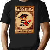Hamburglar Wanted Original Willow Days T-Shirt - Retro Graphic Tee for Men & Women - Black