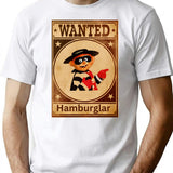 Hamburglar Wanted Original Willow Days T-Shirt - Retro Graphic Tee for Men & Women - White