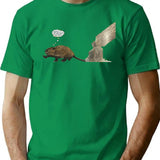 Hand Drawn Impatient Beaver T-Shirt - Retro Graphic Tee for Men & Women - Green