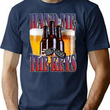 Hand Me The Keys Funny Meme T-Shirt - Navy