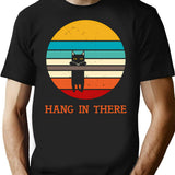 Hang In There T-Shirt - Retro Graphic Tee for Men & Women - Black