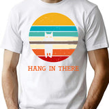 Hang In There T-Shirt - Retro Graphic Tee for Men & Women - White