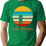 Hang In There T-Shirt - Retro Graphic Tee for Men & Women - Green