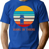Hang In There T-Shirt - Retro Graphic Tee for Men & Women - Blue