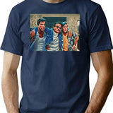 Hangin With Bernie T-Shirt - Retro Graphic Tee for Men & Women - Navy