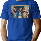 Hangin With Bernie T-Shirt - Retro Graphic Tee for Men & Women - Blue