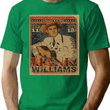 Hank_william Classic Classique T-Shirt - Retro Graphic Tee for Men & Women - Green