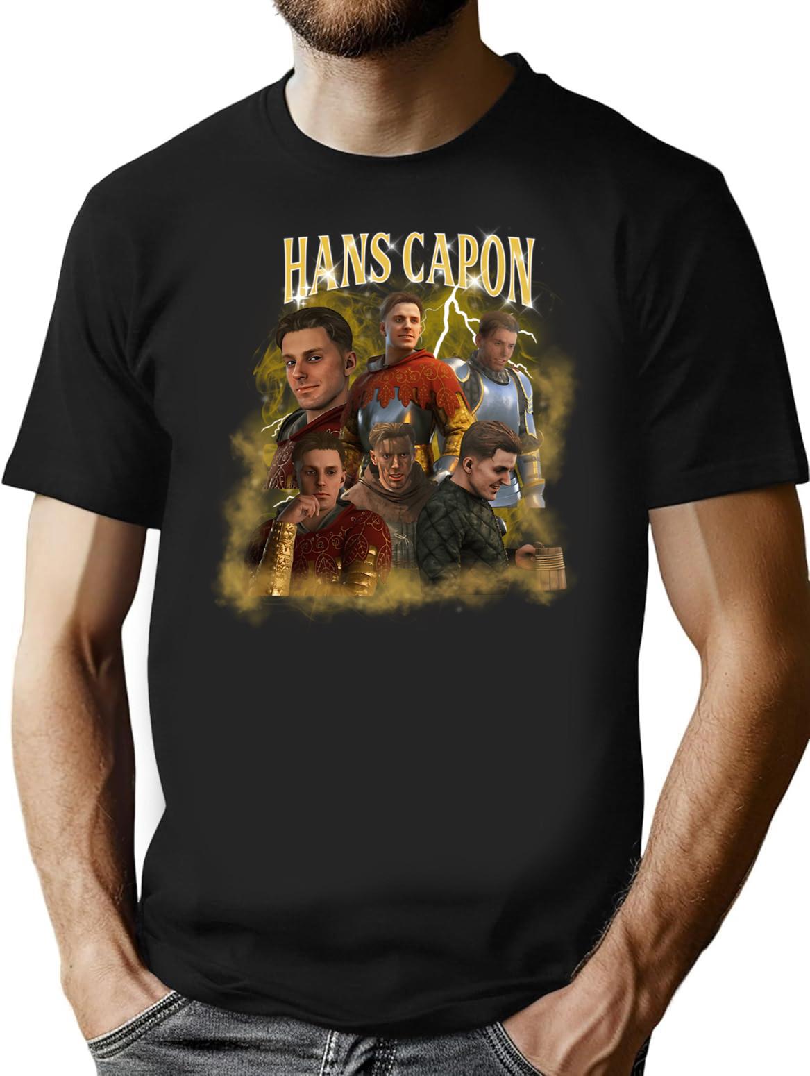 Hans Capon Kcd2 Vintage T Shirt - Retro Graphic Casual Tee - Black