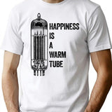 Happiness Is A Warm Tube Vacuum Tube Valve T-Shirt - White
