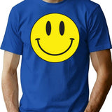 Happy Acid Smile Techno 90s Retro Gift Hardcore T-Shirt - Blue