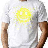 Happy Crowd T-Shirt - Retro Graphic Tee for Men & Women - White