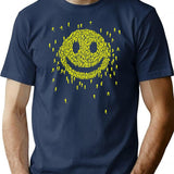 Happy Crowd T-Shirt - Retro Graphic Tee for Men & Women - Navy