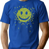 Happy Crowd T-Shirt - Retro Graphic Tee for Men & Women - Blue