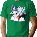 Hardship Mischievous Shooting Alluring Rivet Classic Fans T-Shirt - Green